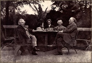 PG-with-Edvard-and-Nina-Grieg-and-Julius-Rontgen-at-Troldhaugen